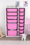 Hanah Home Armario Multiusos Blanco y Rosa